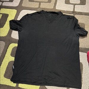 Icebreaker Men's Black V-neck T-Shirt, size L